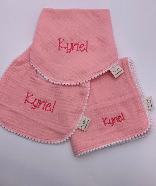 Baby Pom Pom Bib Set