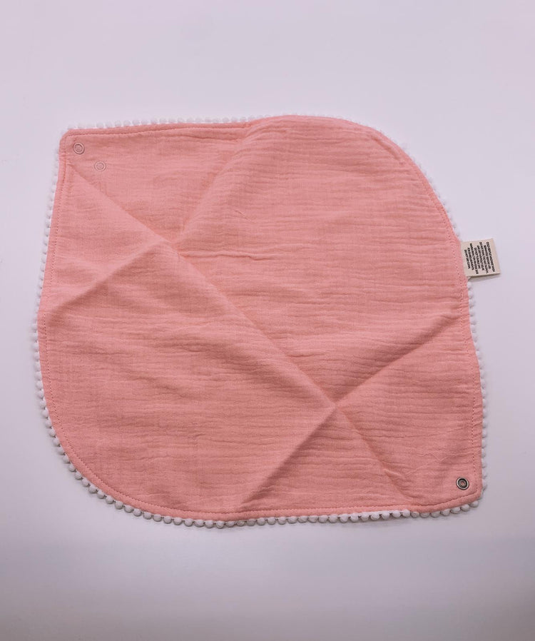 Baby pom pom double layer cotton muslin bib