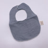 Baby pom pom cotton muslin bib